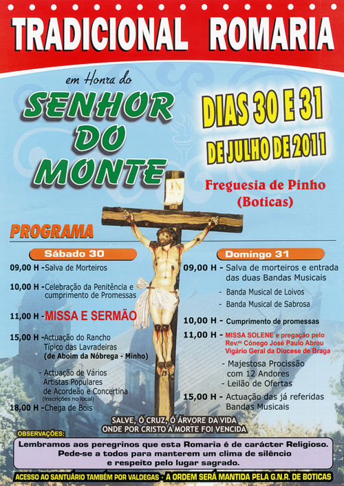 Programa da Romaria do Senhor do Monte